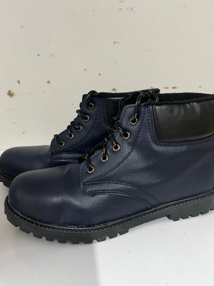 Lacivert Erkek Sokak Stili Kauçuk Bot - Görsel 4