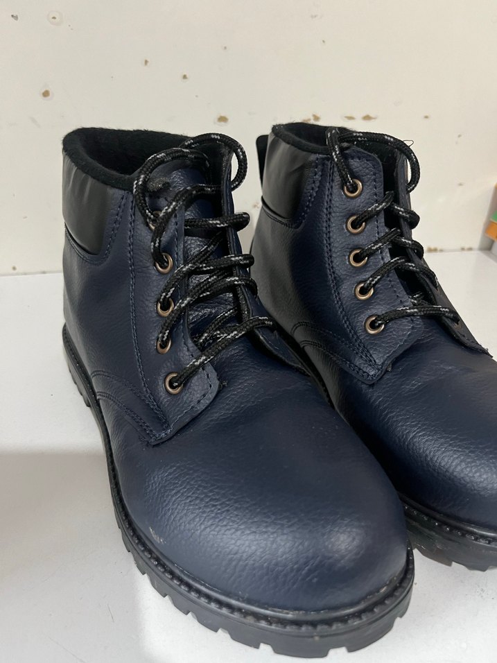 Lacivert Erkek Sokak Stili Kauçuk Bot - Görsel 2