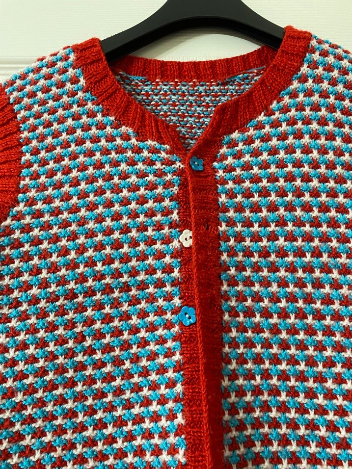 Kız Çocuk Çok Renkli Örgü Yelek - Görsel 3