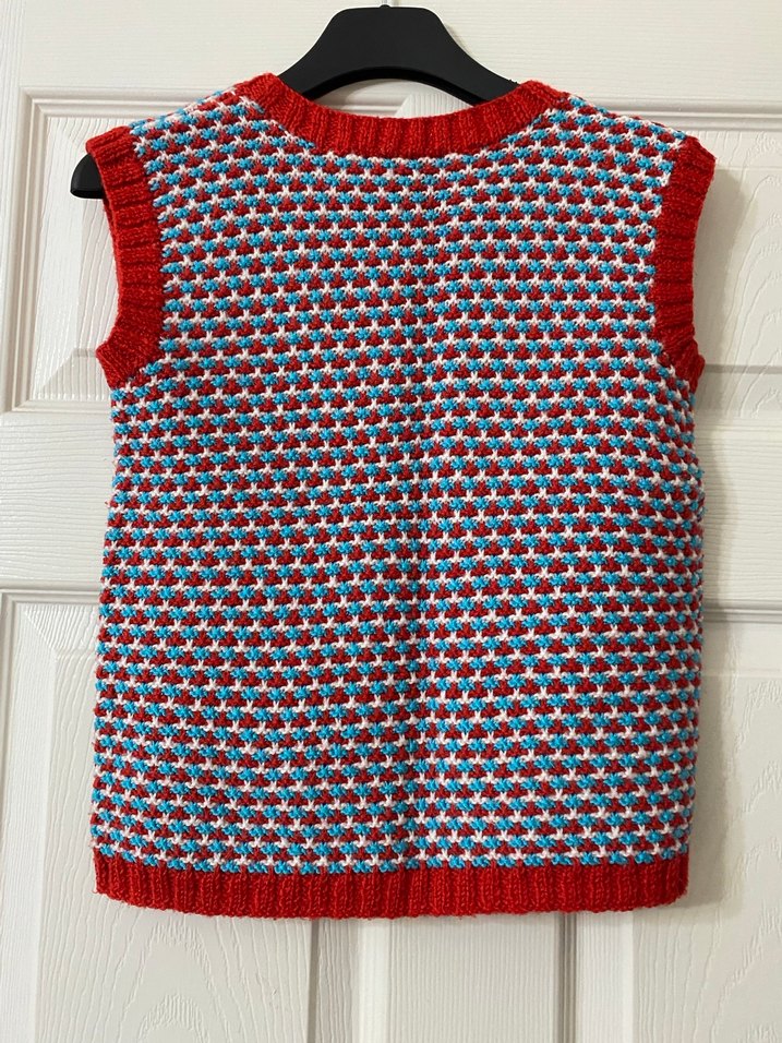 Kız Çocuk Çok Renkli Örgü Yelek - Görsel 4