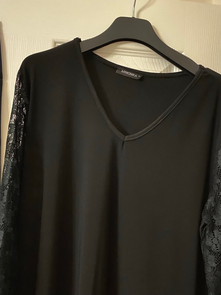 Lacivert Pilili Midi Etek ve Bluz - Görsel 4