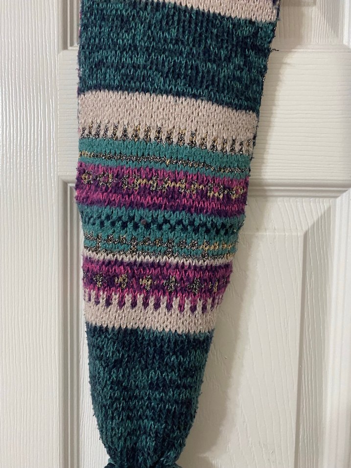 Çocuk Bohem Örgü Bere ve Atkı Seti - Görsel 2