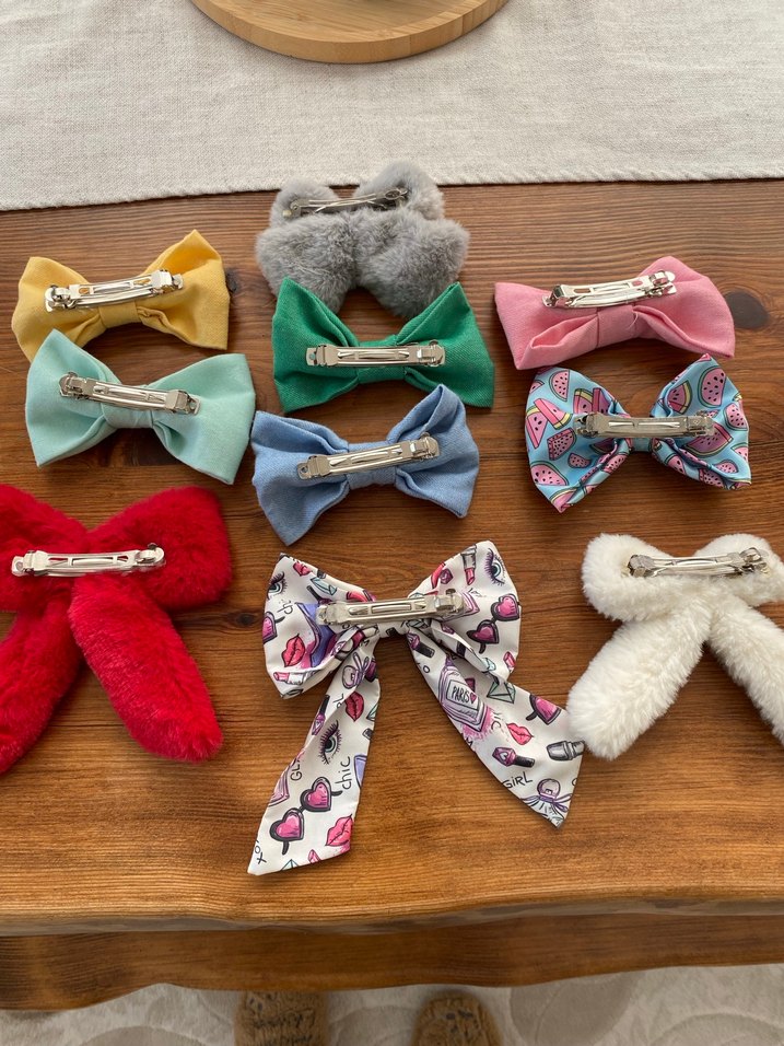 Renkli Fiyonk Saç Aksesuarları - Görsel 5