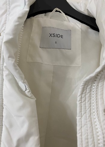 Beyaz Midi Kadın Kapüşonlu Mont - Görsel 9