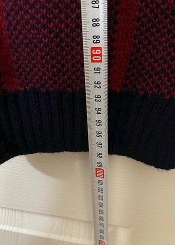 Bordo Lacivert Triko Kadın Hırka - Görsel 8