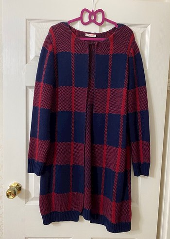 Bordo Lacivert Triko Kadın Hırka - Görsel 2