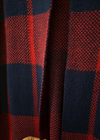 Bordo Lacivert Triko Kadın Hırka - Görsel 4