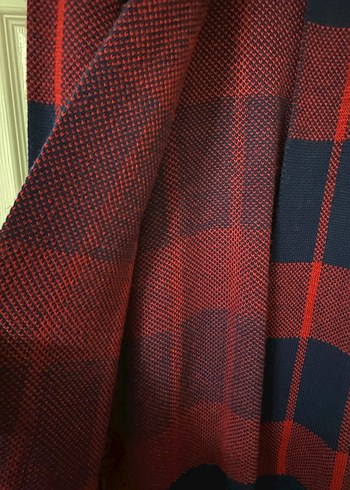 Bordo Lacivert Triko Kadın Hırka - Görsel 7