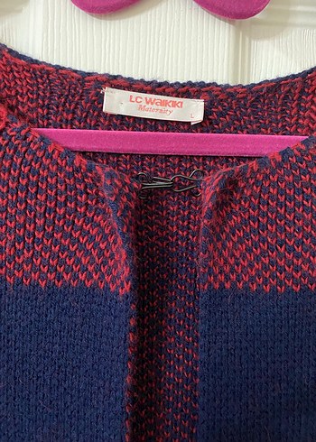 Bordo Lacivert Triko Kadın Hırka - Görsel 6