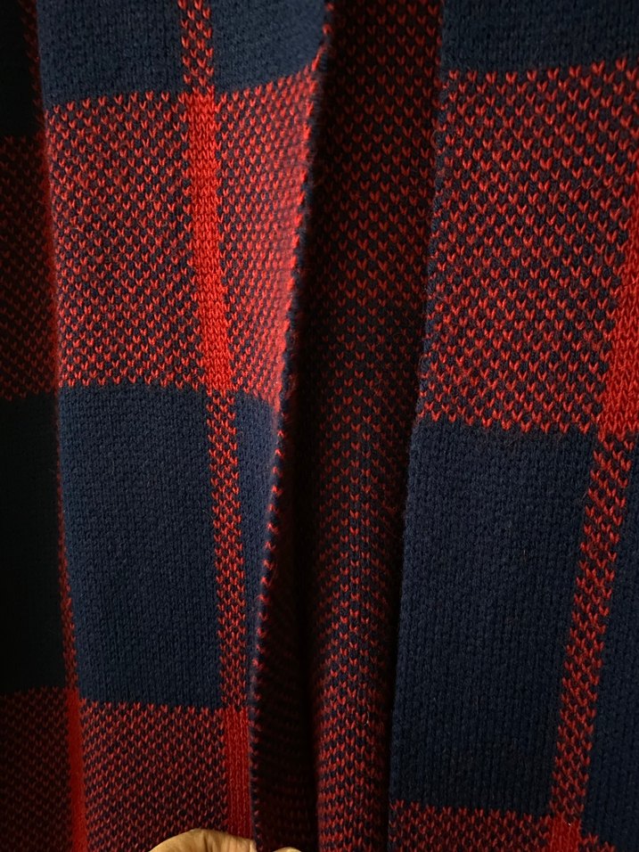 Bordo Lacivert Triko Kadın Hırka - Görsel 4