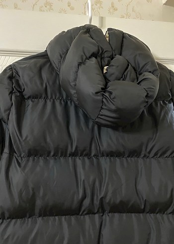 Çıtçıtlı Siyah Kadın Midi Kışlık Mont - Görsel 6