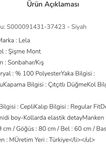 Çıtçıtlı Siyah Kadın Midi Kışlık Mont - Görsel 8