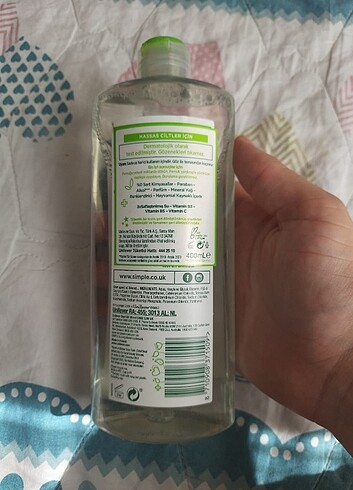  Beden Micellar suyu simple