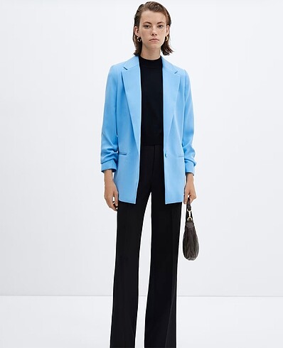 Mango Büzgülü Kollu Blazer Ceket