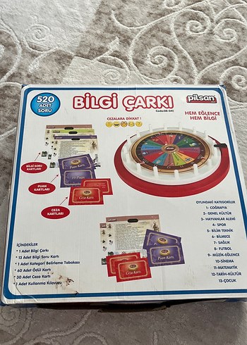 Pilsan Bilgi Çarkı Eğitici Oyun