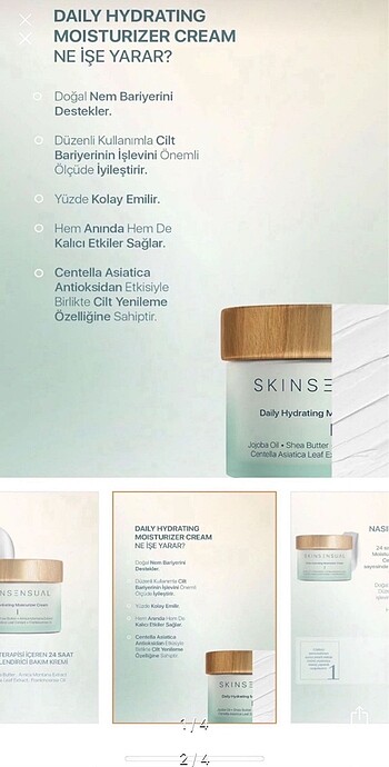 Diğer Skinsensual nemlendirici