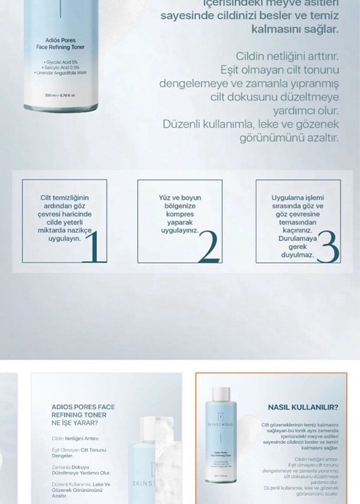 2 adet Skinsensual tonik - Görsel 3