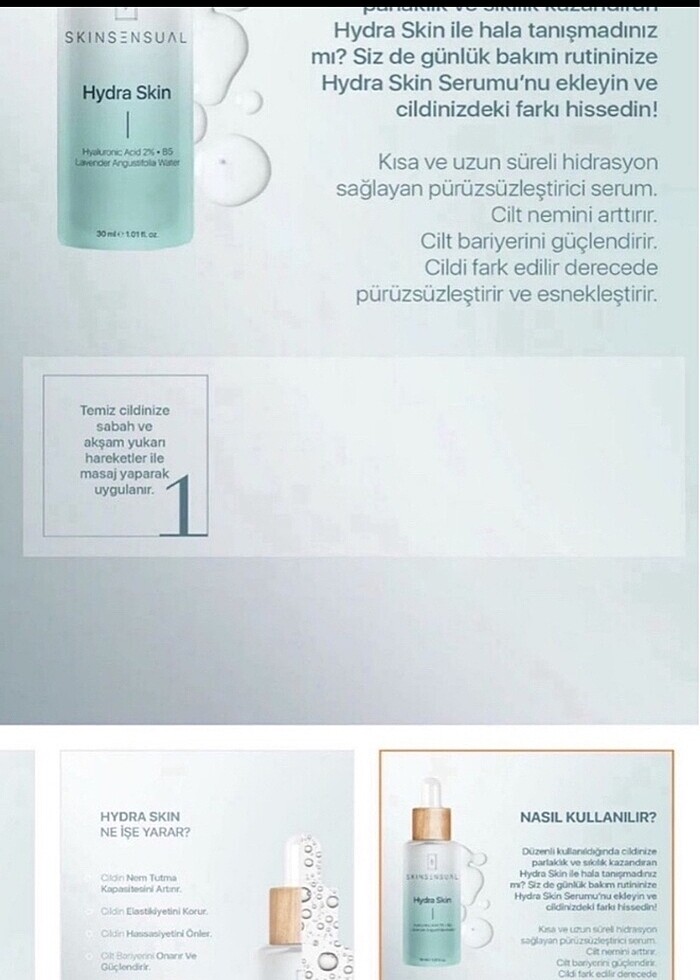 serum Skinsensual hydra skin serum - Görsel 2