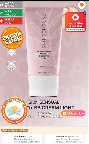 Bb krem light 2 adet