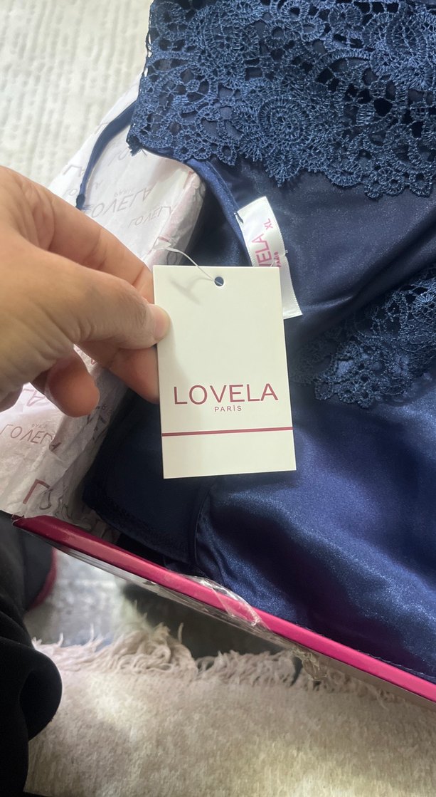 Bordo Uzun Kollu Mini Parisian Gecelik - Görsel 3