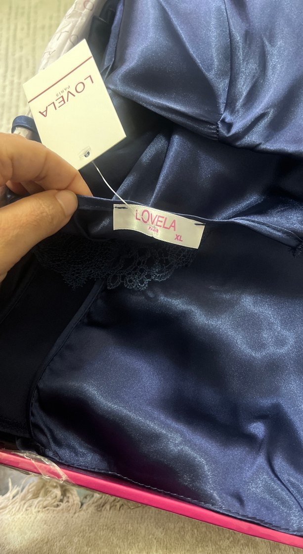 Bordo Uzun Kollu Mini Parisian Gecelik - Görsel 4