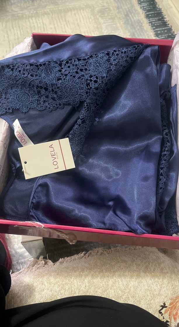 Bordo Uzun Kollu Mini Parisian Gecelik - Görsel 2