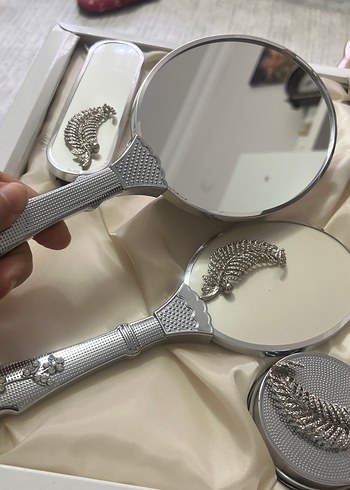 Vintage Gümüş Kaplama Gelin Aksesuar Seti - Görsel 3