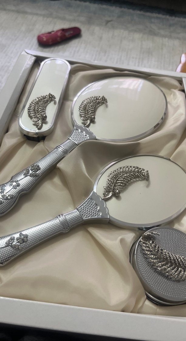 Vintage Gümüş Kaplama Gelin Aksesuar Seti - Görsel 2