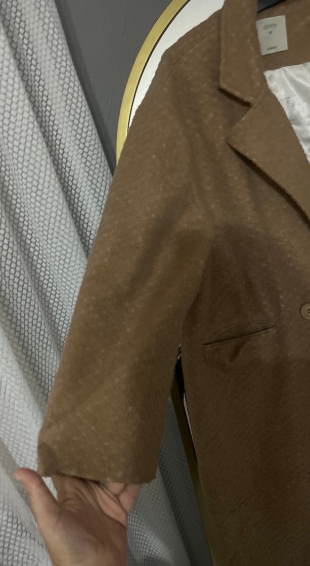 Düğmeli Kahverengi Midi Kadın Kaban - Görsel 5