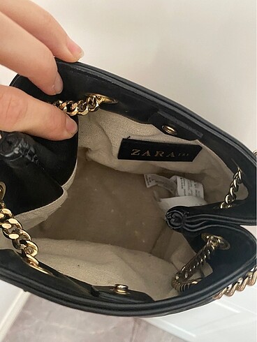 Beden siyah Renk Askı çanta zara