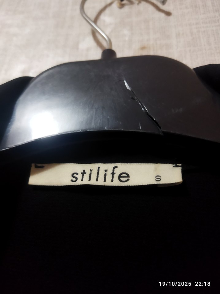 Siyah Kadın Uzun Kuşaklı Ofis Kabanı - Görsel 3