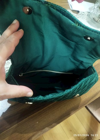 Yeşil Pilili Kadın Omuz Çantası - Görsel 4