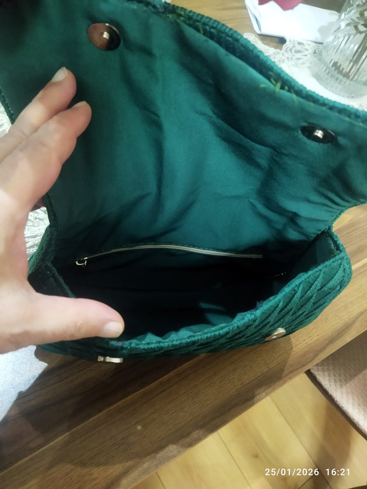 Yeşil Pilili Kadın Omuz Çantası - Görsel 4