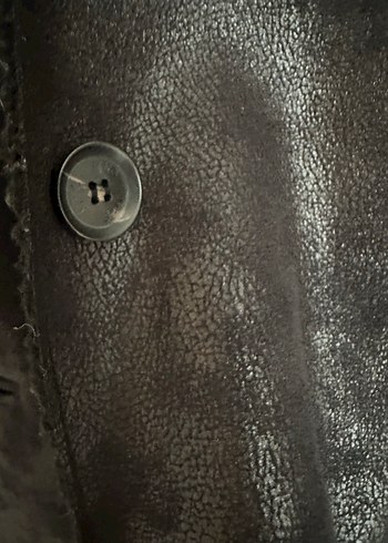 Kürklü Siyah Deri Kadın Ceket - Görsel 4