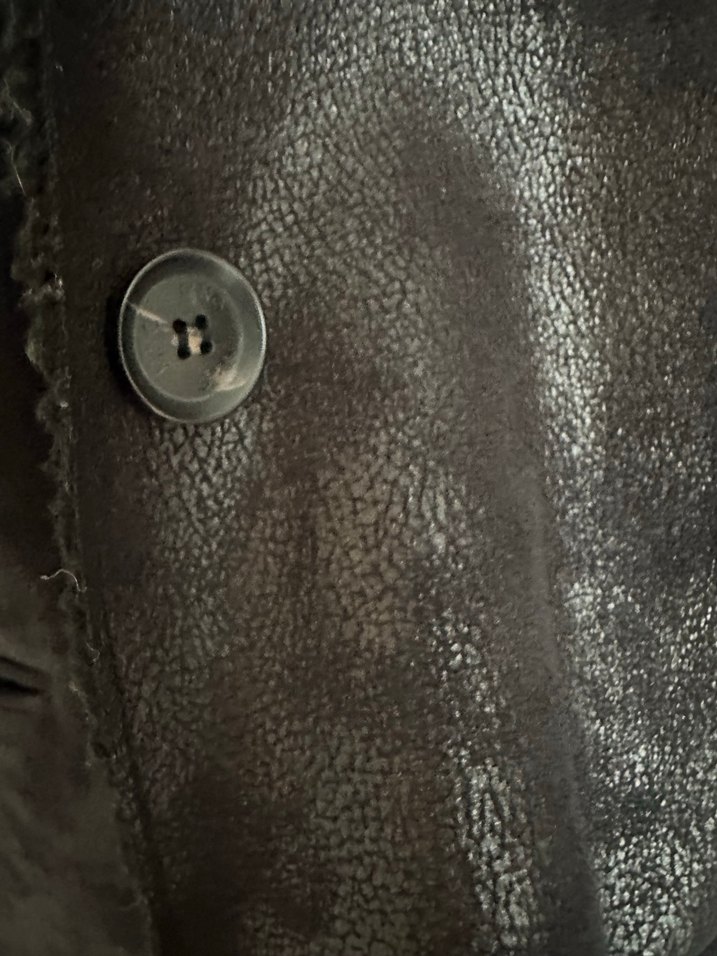 Kürklü Siyah Deri Kadın Ceket - Görsel 4