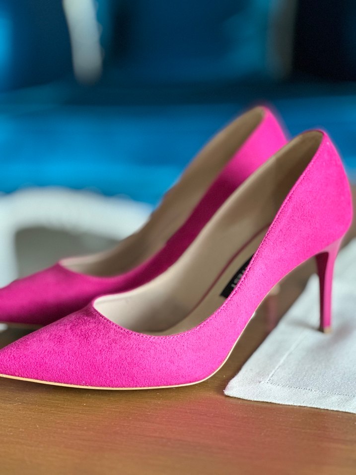 Pembe Stiletto Kadın Ayakkabı - Görsel 2