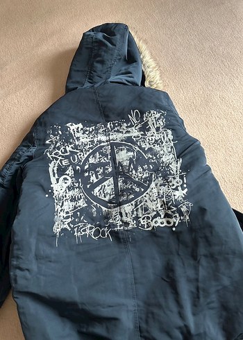 Gri Midi Kadın Kışlık Mont Yüksek Yakalı - Görsel 2