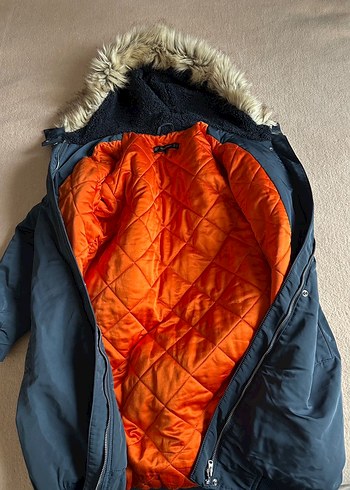 Gri Midi Kadın Kışlık Mont Yüksek Yakalı - Görsel 4