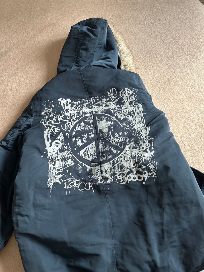 Gri Midi Kadın Kışlık Mont Yüksek Yakalı - Görsel 2