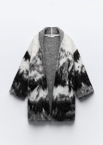 Gri Uzun Kadın Peluş Kaban - Görsel 3