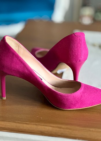 Pembe Stiletto Kadın Topuklu Ayakkabı - Görsel 5