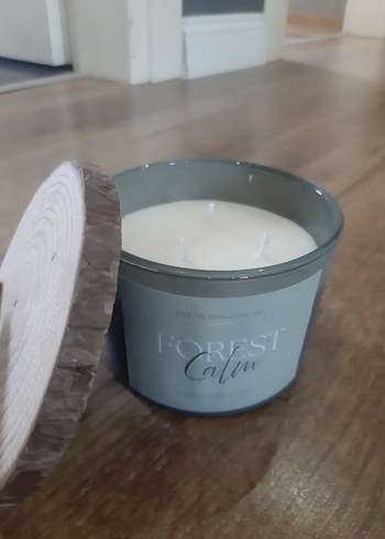 Zara Home Orman Temalı Gri Mum ve Ahşap Kapak