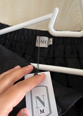 m Beden Siyah Kemerli Kadın Kumaş Pantolon