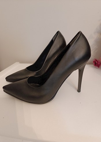 Kadın Siyah Stiletto Topuklu Ofis Ayakkabısı - Görsel 5