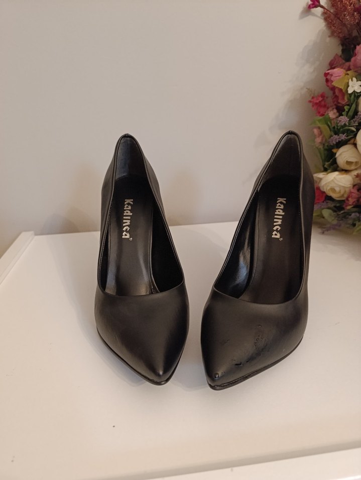 Kadın Siyah Stiletto Topuklu Ofis Ayakkabısı - Görsel 2