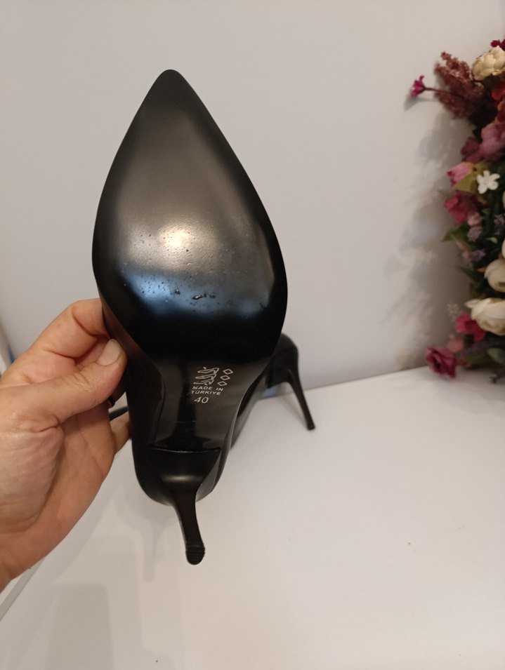 Kadın Siyah Stiletto Topuklu Ofis Ayakkabısı - Görsel 3