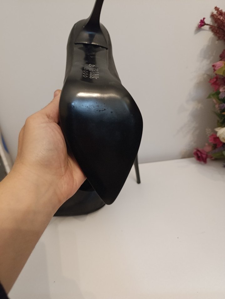 Kadın Siyah Stiletto Topuklu Ofis Ayakkabısı - Görsel 4