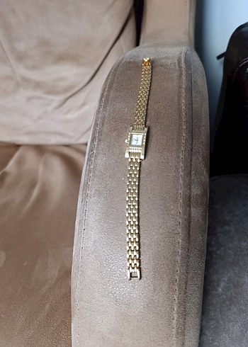 Zincir Detaylı Kadın Vintage Altın Saat - Görsel 4