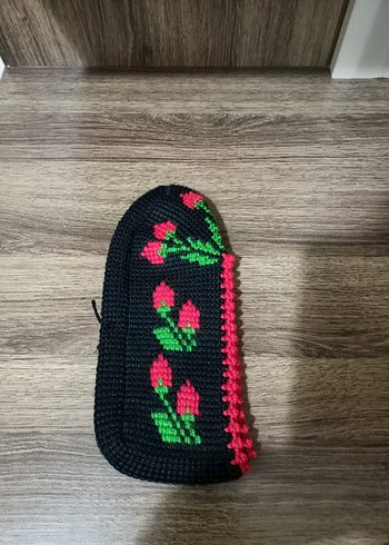 Nakışlı Örgü Kadın Terlik - Görsel 2