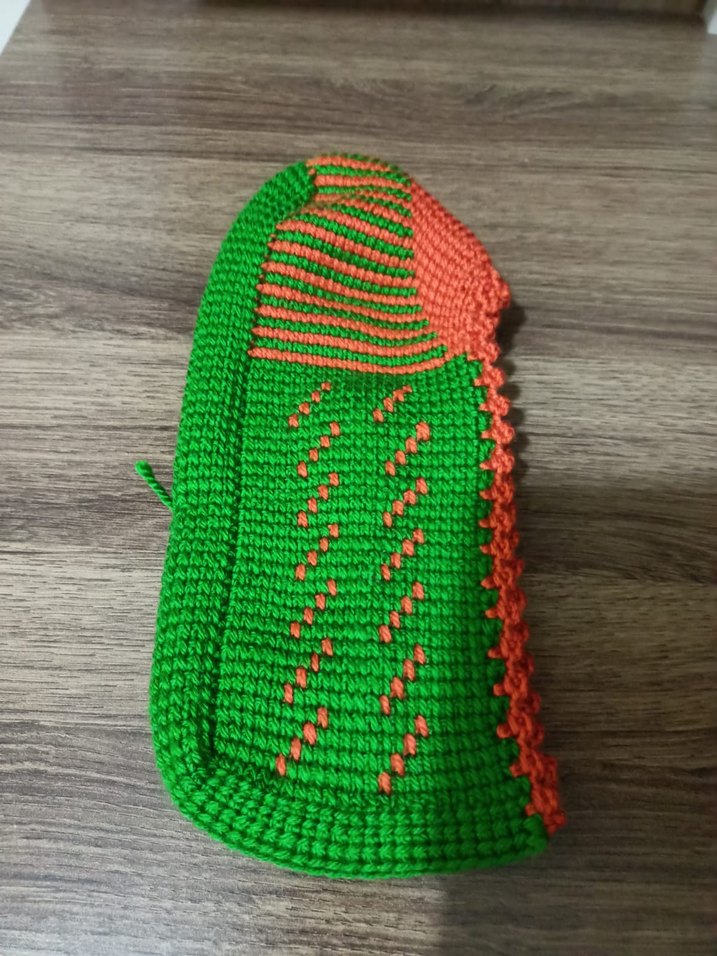 Renkli Örgü Kadın patik - Görsel 2